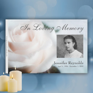 Libro De Visitas Personalizado floral Foto conmemorativa Condolenci