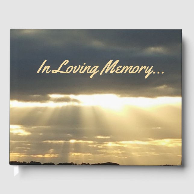 Libro De Visitas Personalizado Funeral Guest Book Sunset Photograph (Anverso)
