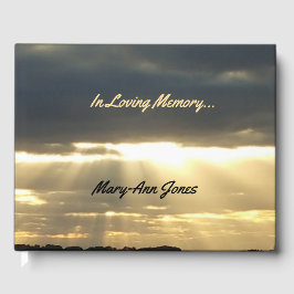 Libro De Visitas Personalizado Funeral Guest Book Sunset Photograph