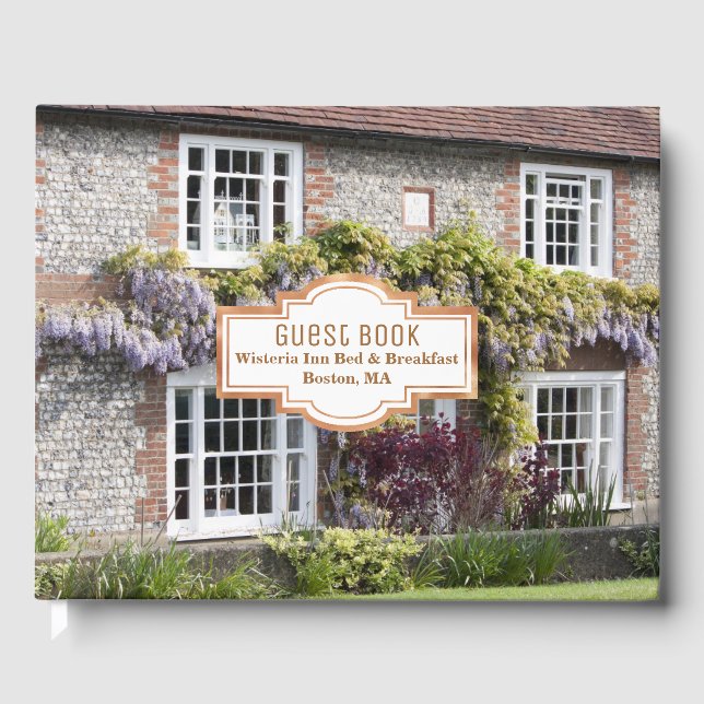Libro De Visitas Personalizado Inn Photo Hospitality Guest Book (Anverso)