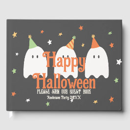 Libro De Visitas Personalizado lindo Naranja verde fantasma