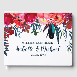 Libro de visitas personalizado para Bodas florales