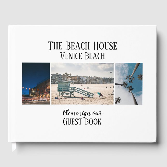 Libro De Visitas Personalizado Photo Hotel Vacation House (Anverso)