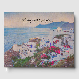 Libro de visitas personalizado Santorini Grecia Bo