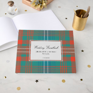 Libro De Visitas Personalizado Tartán Rustic Wilson Boda