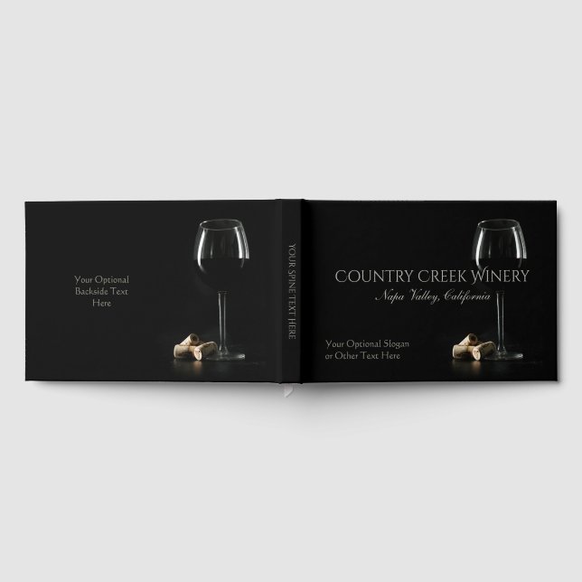 Libro De Visitas Personalizado Texto Bodega / Barra de vinos / Barm (Lleno)