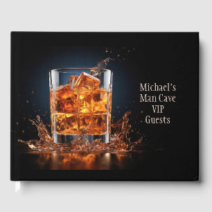 Libro De Visitas Personalizado Texto Whiskey Sobre Las Rocas