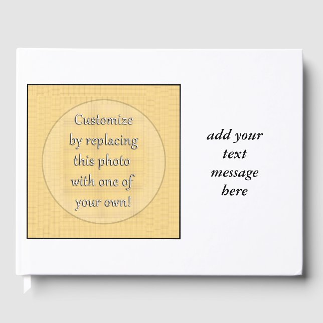 Libro De Visitas Personalizar al añadir tu foto o arte (Anverso)