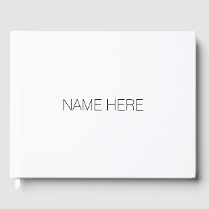 Libro De Visitas personalizar, cambiar nombre de texto blanco negro