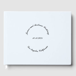 Libro De Visitas Personalizar Nombre, fecha, boda azul claro