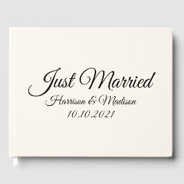 Libro De Visitas Personalizar Nombre, fecha, boda blanco floral neg