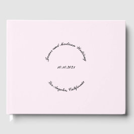 Libro De Visitas Personalizar Nombre, fecha, boda rosa pálido
