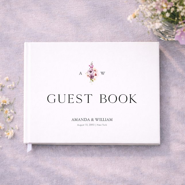 Libro De Visitas Personalized Floral Wedding Guest Book (Subido por el creador)