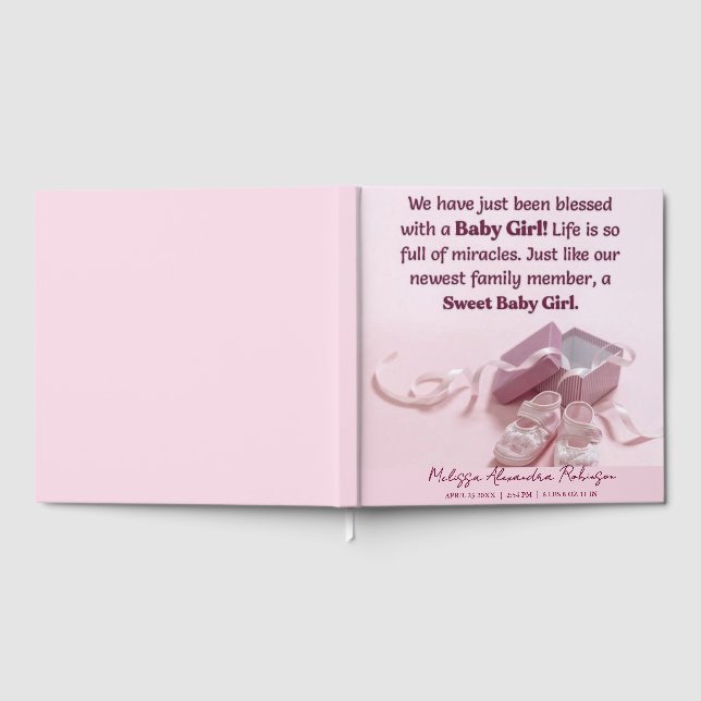 Libro De Visitas Personalized Newborn Keepsake & Shower Memory (Lleno)