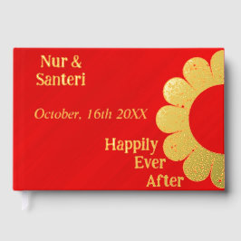 Libro De Visitas Personalized Simply Elegant Red Glamour