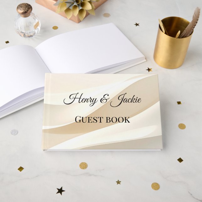 Libro De Visitas Personalized Wedding Guest Book (Anverso Abierto)