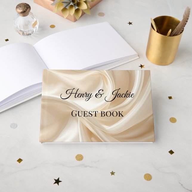 Libro De Visitas Personalized Wedding Guest Book (Anverso Abierto)