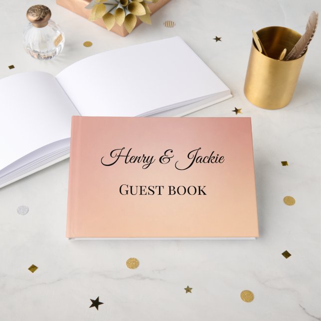 Libro De Visitas Personalized Wedding Guest Book (Anverso Abierto)
