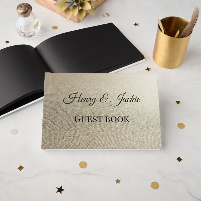 Libro De Visitas Personalized Wedding Guest Book (Anverso Abierto)
