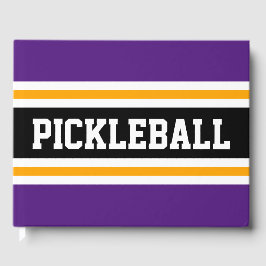 Libro De Visitas PICKLEBALL Atlético Purple Black Carreras Stripes