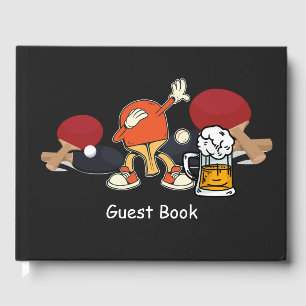 Libro De Visitas Ping Pong Table Tennis Dabbing con cerveza gracios