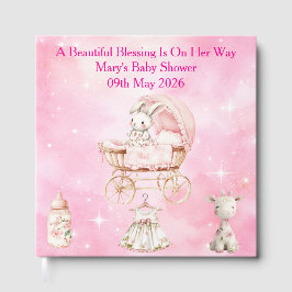 Libro De Visitas Pink Chinoiserie Baby Shower Guest Book