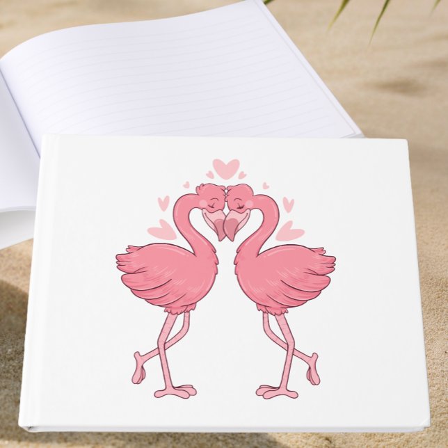 Libro De Visitas Pink Flamingo Tropical Hawaiian Beach Wedding (Subido por el creador)