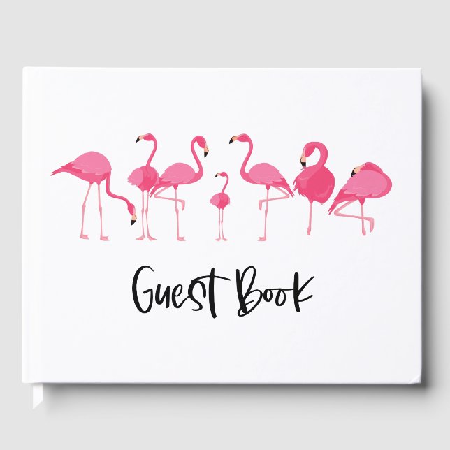 Libro De Visitas Pink Flamingo Vacation Rental Guest Book (Anverso)