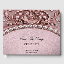 Pink Flower Guest Book