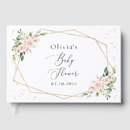 Libro De Visitas Pink Flowers, White Flowers, Greenery, Baby Shower