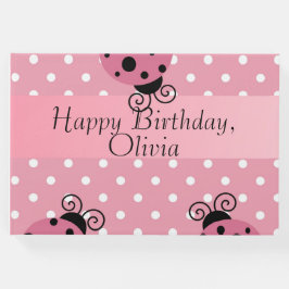 Libro De Visitas Pink Ladybug Happy Birday Guestbook