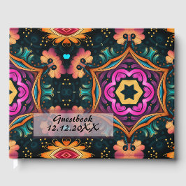 Libro De Visitas Pink Paisley Floral