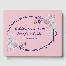 Pink Peonies Purple Geométrico Frame Boda