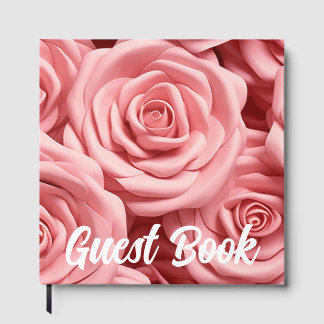 Libro De Visitas Pink Roses Guest Book