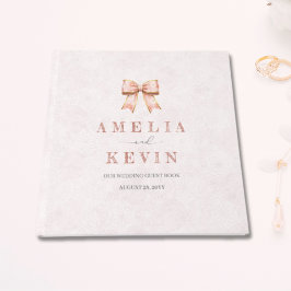 Libro De Visitas Pink Sakura Ribbon Engagement Party
