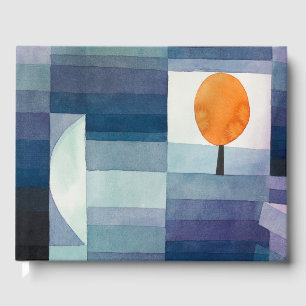 Libro De Visitas Pintura azul del árbol abstracto de Paul Klee