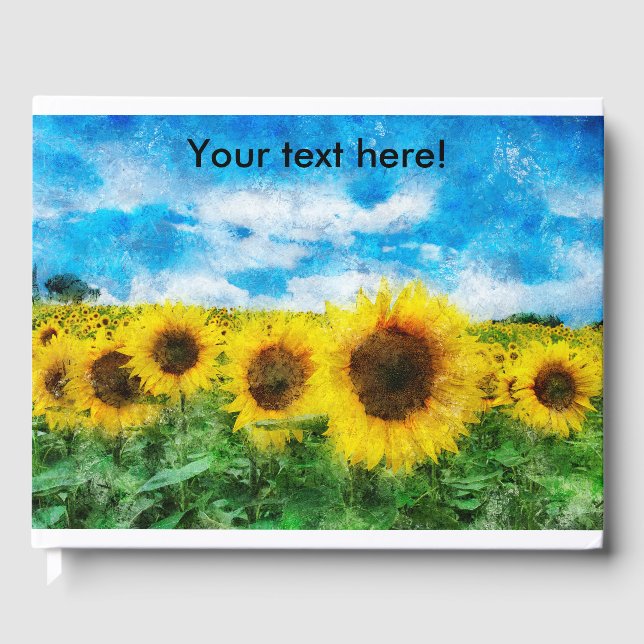 Libro De Visitas Pintura de girasoles (Anverso)