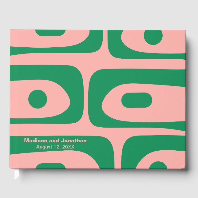 Libro De Visitas Piquet retro moderno de mediados del siglo (Anverso)