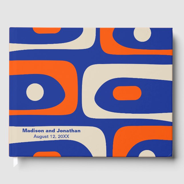 Libro De Visitas Piquet retro moderno de mediados del siglo (Anverso)