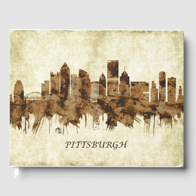 Libro De Visitas Pittsburgh Pennsylvania Cityscape (Anverso)