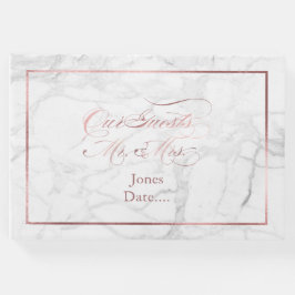 Libro De Visitas PixDezines Marble+Faux Rosa Gold