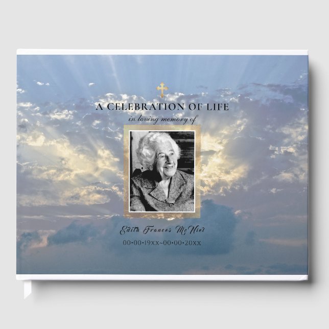 Libro De Visitas PixDezines Memorial Sun+Sky Guest Book (Anverso)