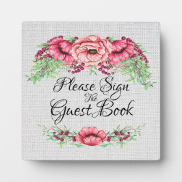 Libro de Visitas Placa de Firma