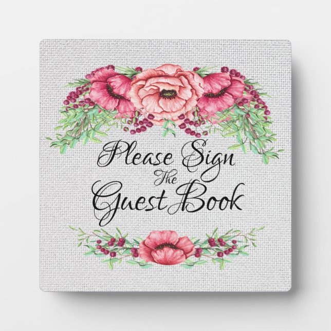 Libro de Visitas Placa de Firma (Frente)