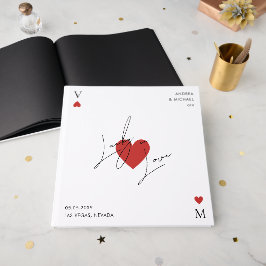 Libro De Visitas Playing Card Heart Casino Nevada Vegas Wedding