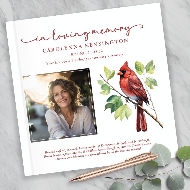 Libro De Visitas Plaza conmemorativa del funeral del Cardenal Love  (Cardinal Loving Memory Funeral Memorial Square Photo Guest Book)