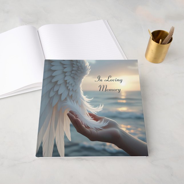 Libro De Visitas Plumas blancas del ala de un ángel, pésame (Subido por el creador)