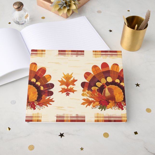 Libro De Visitas Plumas de Otoño (Anverso Abierto)