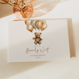 Libro De Visitas Podemos Esperar A Boho Teddy Bear Baby Shower