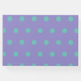 Libro De Visitas Polka Dot Guest Book (Lavanda y Aqua)